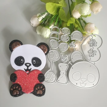 Novo srčkan panda rezanje umre DIY album, reliefni kartico izdelava, foto album dekoracijo, ročno obrti