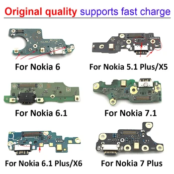 Novo Za NOKIA X6 6.1 Plus USB Napajanje Polnjenje Polnjenje Vrata Dock Priključek Mikro Odbor Flex Kabel Za Nokia 6 6.1 5.1 7 Plus X5 7.1
