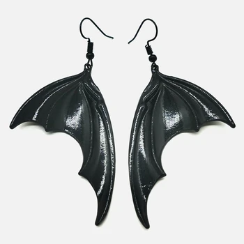 Novo Črno Bat Wing Uhani,Neo Viktorijanski Gothic Uhani, Veliki Vampir Krilo Uhani,darilo za Bat Ljubimec,temno Slog,Vampir Bat 0