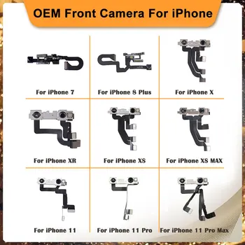 OEM Spredaj Selfie Modula Kamere Flex Kabel Za iPhone X XS XR XS MAX 11 11 Pro 6 6S 7 8 Plus Zamenjava Z Auto-Svetlosti