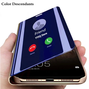 Ogledalo Smart Flip Primeru Za Samsung Galaxy A41 Primerih, Usnjeni Etui Za Telefon Pokrovček Za Samsung A41 A 41 A4 1 GalaxyA41 Magnetni Primeru