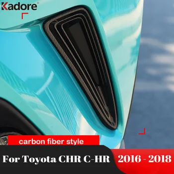Ogljikovih Vlaken Sprednje Luči za Meglo Lučka za Kritje Trim Za Toyota C-HR CHR 2016 2017 2018 Foglight Okraskov Nalepke Avto Styling 2pcs