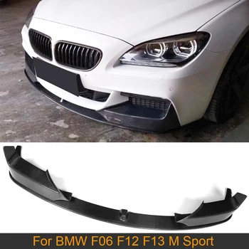 Ogljikovih Vlaken Sprednji Odbijač za Ustnice Razdelilniki za BMW Serije 6 F06 F12 F13 M Sport 640i 650i 2012-2017 Avto Sprednji Odbijač za Ustnice Splitters