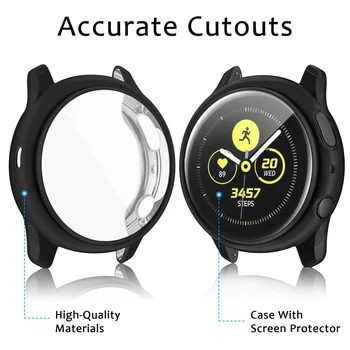 Ohišje za Samsung Galaxy Watch Aktivna 2 40 mm TPU Odbijača Screen Protector+film Smartwatch Kritje 44 Samsung Watch Dodatki 1