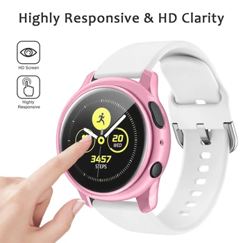 Ohišje za Samsung Galaxy Watch Aktivna 2 40 mm TPU Odbijača Screen Protector+film Smartwatch Kritje 44 Samsung Watch Dodatki 3