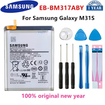 Originalni SAMSUNG EB-BM317ABY 6000mAh Nadomestna Baterija Za SAMSUNG Galaxy M31S M317 Mobilnega Telefona, Baterije+Orodja