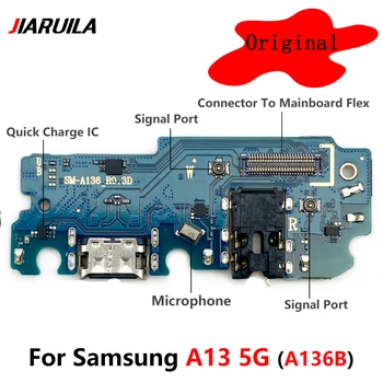 Originalno Polnjenje prek kabla USB Priključek Flex Za Samsung A13 5G A136B polnjenja priključek odbor za Samsung A13 4G
