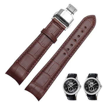 OTMENG Tele Pravega Usnja Watch band 20 mm 21 mm 22 mm 23 mm 24 mm, Primerna za Tissot Seiko Omega Watch Trak Zapestnice