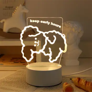 Otrok Rojstni dan Darila 3D LED Nočna Lučka Medved Astronavt Namizni Okras Novosti Razsvetljava USB Plug-v Spalnico Dekorativne Svetilke