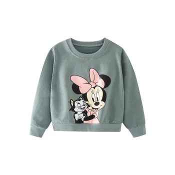 Padec Malčka Dekleta Sweatshirts Minnie Mouse Korejski Lep Otroci Vrhovi Pomlad Mali Otroci Obleke, Casual Jeseni Kostum