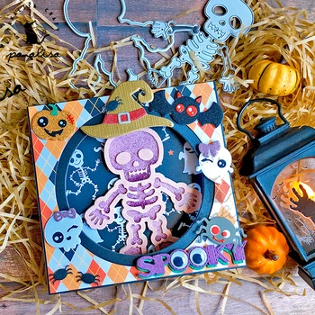 Panalisacraft Halloween Okostje Okraski Rezanje Kovin Matrice halloween diecut scrapbooking Album Papir, Kartice Obrti Reliefi