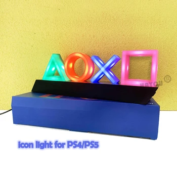 Pisane Ikone Svetlobe Glasovni Nadzor Ikono Lučka za Playstation 5 Igra Vzdušje Svetlobo Hiši Dekorativne Svetilke za PS4