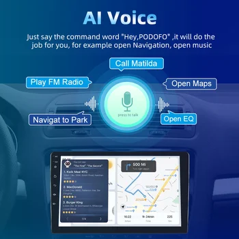 Podofo 8core Android 2din avtoradio Za Audi Q5 2010-2018 Avto Multimedijski Predvajalnik, GPS Navigacija AI Glas WIFI 4G 2din Auto Stereo 2