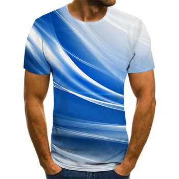 Poletje Vorter 3D Tiskanja Prevelik Novo Kariran moška T-Shirt Priložnostne Kratka Sleeved Moda 3D Krog Vratu Vrhovi Preproste Ulične