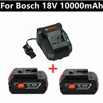 Polnilec za Bosch Električni Vrtalnik 18 V, 10000 mAh Li-ionska Baterija BAT609, BAT609G, BAT618, BAT618G, BAT614, 2607336236 Polnilnik