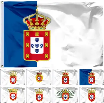 Portugalska Morju 1830 Zgodovina Zastave 3X5FT 90X150CM Združeno Kraljestvo, Portugalska, Brazilija, in Algarves Banner 211X4CM 4X6FT