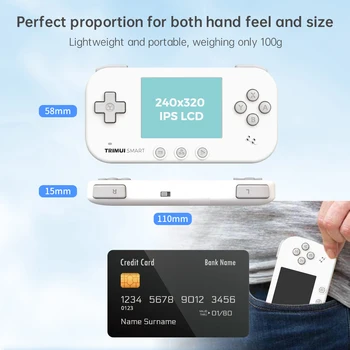 POWKIDDY Trimui Uradni Pametne Ročne Igralec 2,4-palčni IPS LCD Zaslon Podpirajo Različne Posnemovalnik Iger, Slušalke Bluetooth Wifi 5