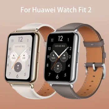 Pravega Usnja trak Za Huawei Watch Fit 2 Band Oprema Pametno gledati Zapestnica Zamenjava pasu Wrisband correa Huawei Fit2
