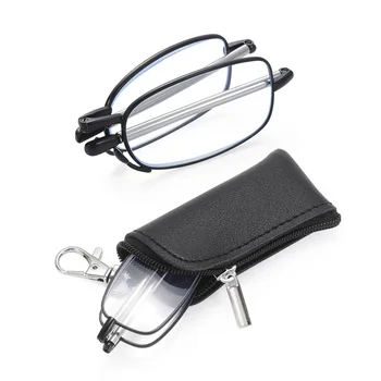 Prenosni Mini Obravnavi Očala Modre Svetlobe Blokiranje Presbyopia Očala za Ženske, Moške Anti bolečih oči Zložljiva Očala z ohišjem