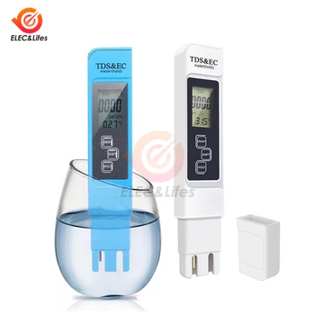 Prenosni TDS ES Merilnik Temperature Tester pero 3 In1 Funkcijo Prevodnost Filter za Merjenje Kakovosti Vode Čistosti Tester 0-9990ppm