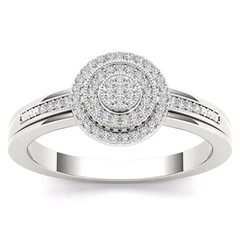 Priljubljena White Diamond Zaročni Obletnico Poroke žensk prstan velikost 6-10