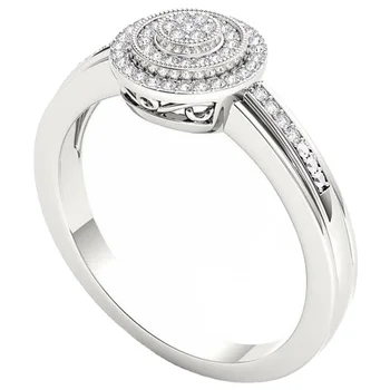 Priljubljena White Diamond Zaročni Obletnico Poroke žensk prstan velikost 6-10 1