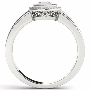 Priljubljena White Diamond Zaročni Obletnico Poroke žensk prstan velikost 6-10 2