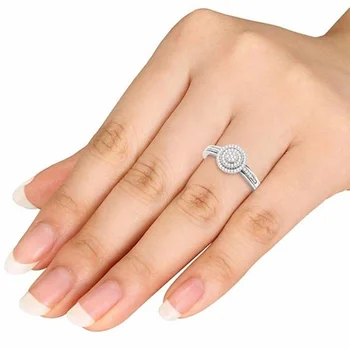 Priljubljena White Diamond Zaročni Obletnico Poroke žensk prstan velikost 6-10 3