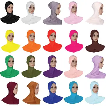 Ramadana Muslimanske Ženske Glavo, Šal Underscarf Kosti Bonnet Turban Cev Islamske Pokrivala Ninja Skp Notranje Klobuk Hidžab Amira Polno Kritje