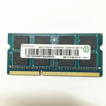 RAMAXEL original DDR3 RAM 8GB 2RX8 PC3L-12800S-11 DDR3 1600MHZ RMT3160MP68FAF-1600 & RMT3160MP68FAF-1600 Prenosni pomnilnik 8GB