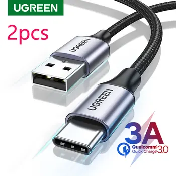 Razhroščevalne simbole 2 Paket USB C Kabel USB Tip C Kabel za Polnjenje 3A za Xiaomi Realme Samsung Hitro Polnjenje USB C Kabel 2pcs 1m 1,5 m, Tip C