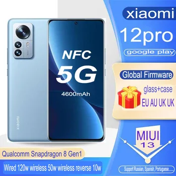 Redmi xiaomi 12 pro 5G NFC pametni telefon žično hitro polnjenje 120w brezžični 50 W Qualcomm Snapdragon 8 Gen1 MIUI 13 celozaslonskem načinu