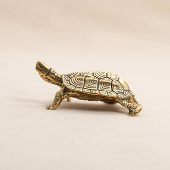Retro Medenina Tortoise Kip Namizje Okraski Trdna Baker Želva Figurice Čaj Pet Kat Obrti Darilo 1