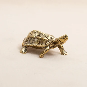 Retro Medenina Tortoise Kip Namizje Okraski Trdna Baker Želva Figurice Čaj Pet Kat Obrti Darilo 2