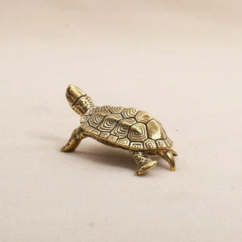 Retro Medenina Tortoise Kip Namizje Okraski Trdna Baker Želva Figurice Čaj Pet Kat Obrti Darilo 3