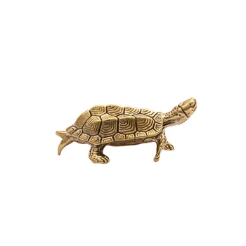 Retro Medenina Tortoise Kip Namizje Okraski Trdna Baker Želva Figurice Čaj Pet Kat Obrti Darilo 5