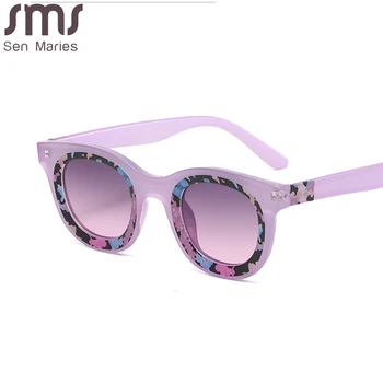 Retro Ovalne sončna Očala Za Ženske 2022 Kvadratnih sončna Očala Ženski UV400 Barvita Stranka Očala Dekoracijo Pribor Vijolično Rjava