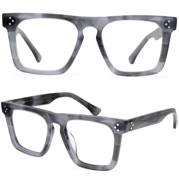 Retro polno-okvir očal acetat trak kvadratni okvir očal je Japonski unisex očala