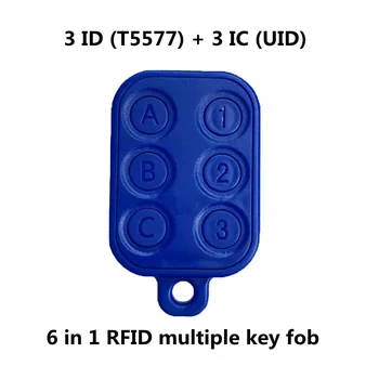 RFID Več T5577 EM 125khz Napiše IC 13.56 Mhz 1k S50 CUID tekočina iz zamenljiva Tipka Fob Oznako Žeton kopijo klon za Nadzor Dostopa