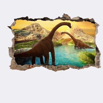 Risanka Jurassic Park, Dinozaver Živali Stenske Nalepke Za Otroke Sobe, Spalnice Doma Dekor 3D Žive Stene Decals PVC Stensko Umetnost Plakata 3