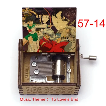 Roko Leseno Anime Inuyasha Music Box Glasbo Temo Ljubezni je Konec Kagome Kikyo Music Box Anime Navijači Otroci, Študenti, Darilo za Rojstni dan 2