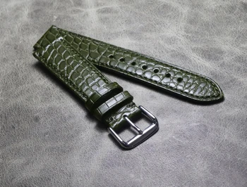 Ročno krokodil kože Pravega Usnja Watchbands 12 16 mm 18 mm 20 mm 22 mm Visoke Kakovosti, trpežne Trak Jeklo Pin sponka Zapestnega Pasu 0