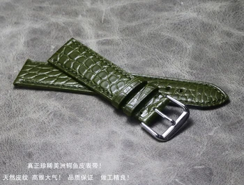 Ročno krokodil kože Pravega Usnja Watchbands 12 16 mm 18 mm 20 mm 22 mm Visoke Kakovosti, trpežne Trak Jeklo Pin sponka Zapestnega Pasu 2
