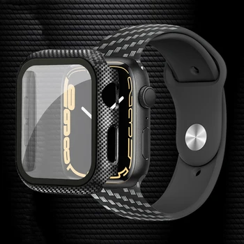 Screen Protector Za Apple Watch 44 45 mm 42mm 41mm 40 mm 38 mm iwatch Ogljikovih Vlaken Primeru Zajema Apple Gledati Serije 7 6 SE 5 4 3