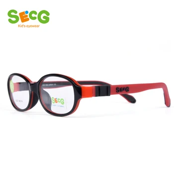 SECG Trdna Prilagodljiv Snemljiv Otrok Okvir Pregleden Krog Otroci Optičnih Očal Okvir Silikonske Gume s Traku Lunettes