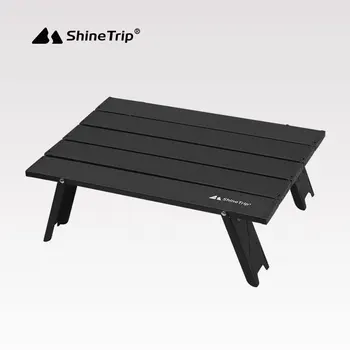 ShineTrip Kampiranje Mini Prenosna Zložljiva Miza za Piknik na Prostem Žar Ture Namizna Ultra Lahka, Zložljiva Računalnik Posteljo, Mizo
