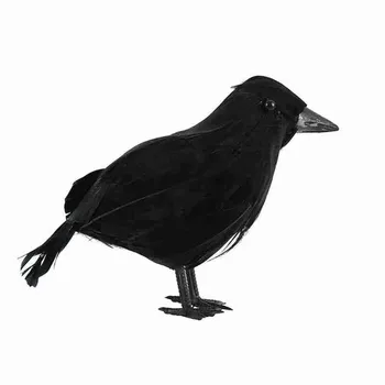 Simulacija Črna Vrana Živali Model Umetnega Vrana Črna Ptica Prop Dekor Za Noč Čarovnic Zaslon Primeru Stranka Strašno Dekoracijo 2