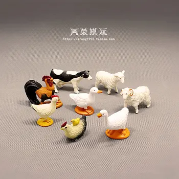 Simulacija Živali Na Kmetiji Model Piščancev Raca Gos Zajec Ovc, Prašičev Pravljice Vrt Miniature Dekor Figuric Igrače, Figurice