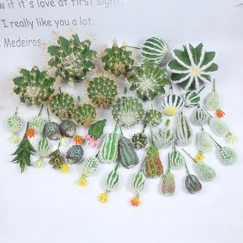 Simulirani Kaktus Sočno Zelena Rastlina Cvetlični Aranžma Spraviti Krajine Umetno Bonsaj Oprema DIY Doma Dekor