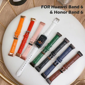 SinHGeY Za Huawei Band 7 / 6 Trak Honor 6 Usnjeni Pašček Usnje Krava Zamenjava Manžeta
